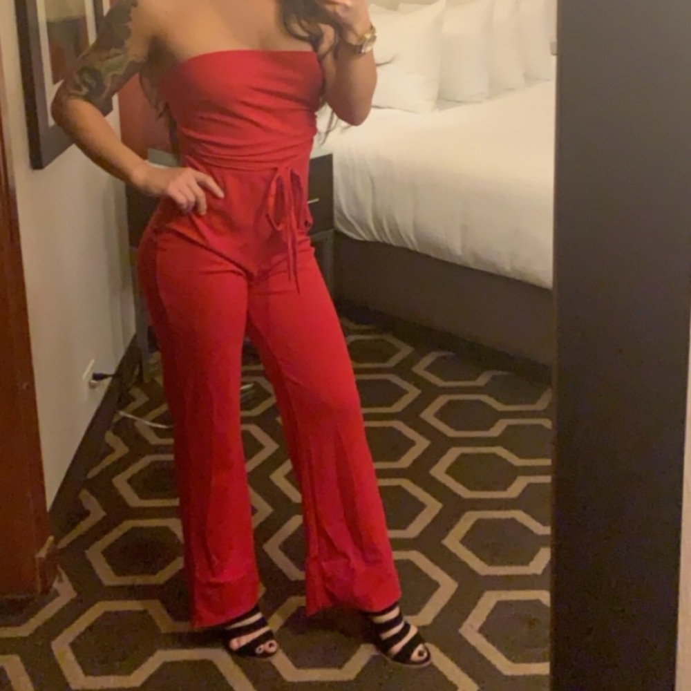 Fashion Nova Vibrant Red Jumpsuit